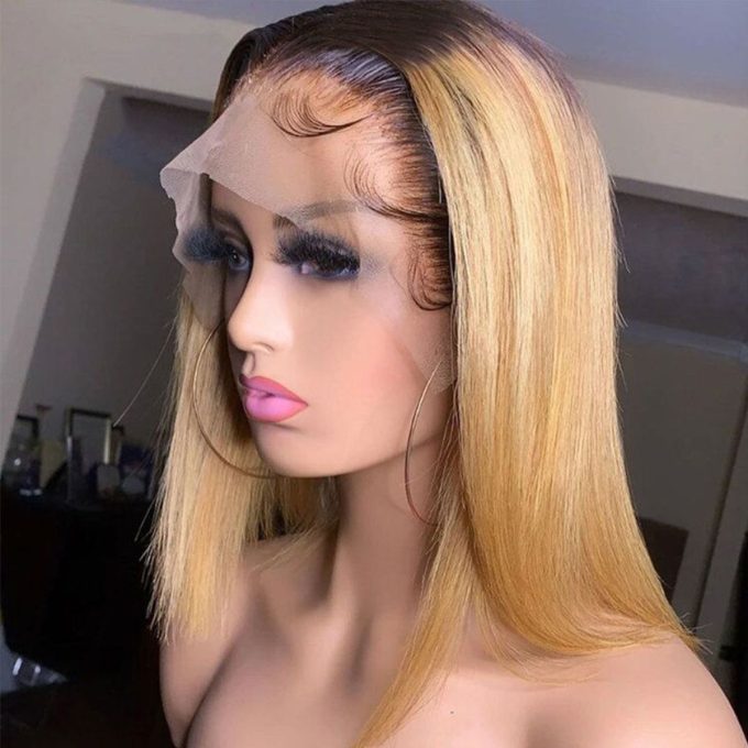 1B 27 Straight Bob Wig