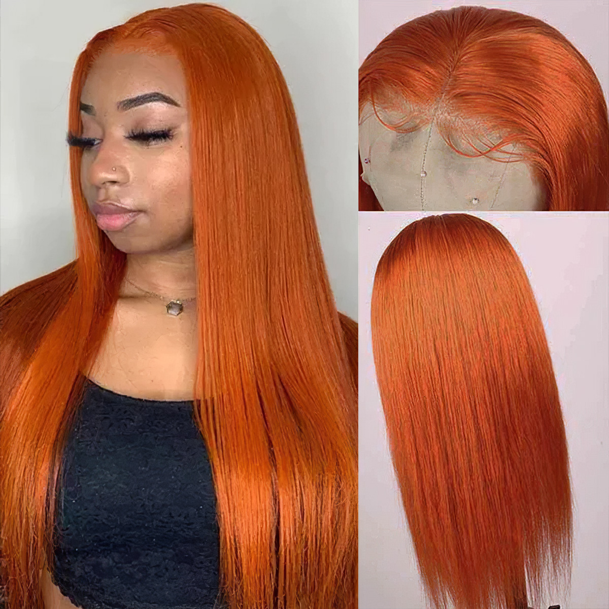 Ginger Color Straight Lace Wig