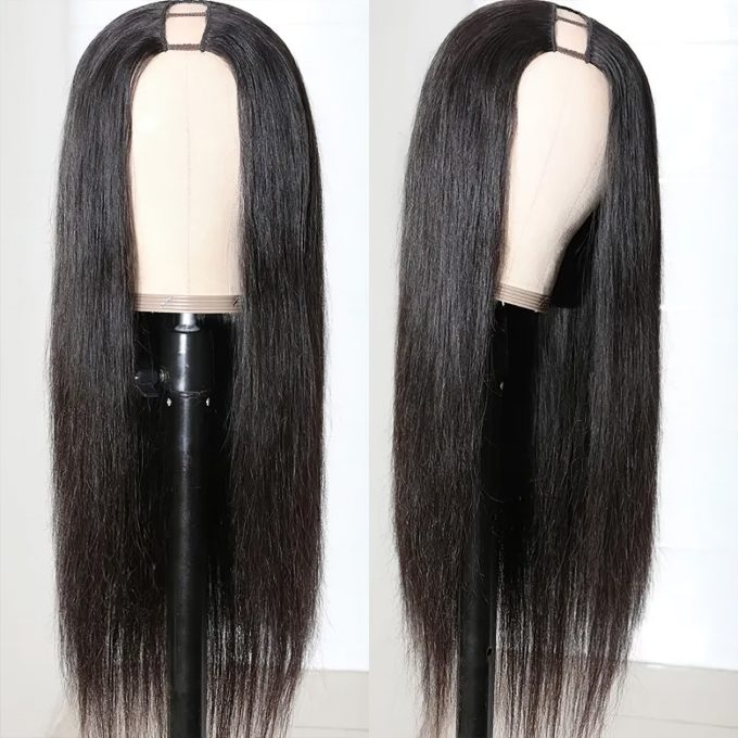 straight u part wig