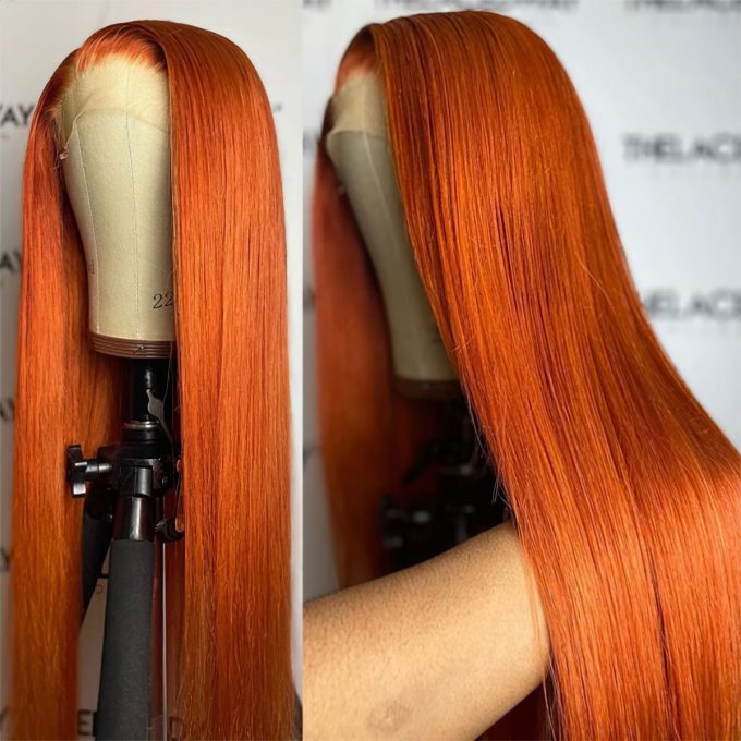 Ginger Color Straight Lace Wig