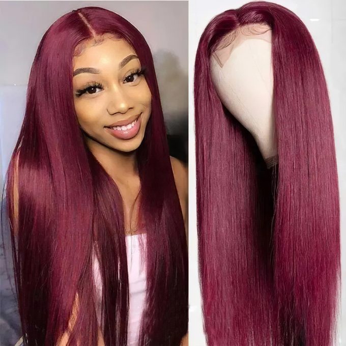 99J straight lace front wig