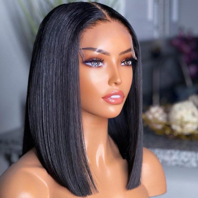Straight Closure Bob Wig
