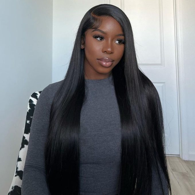 straight lace front wig