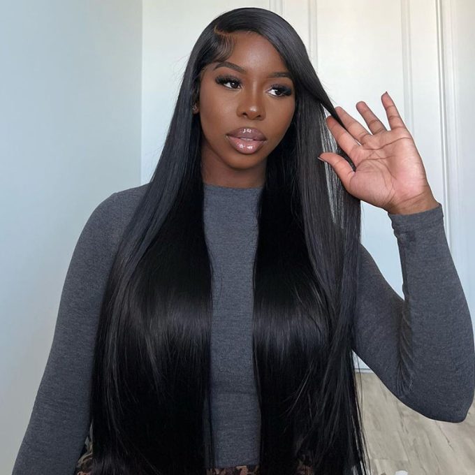 straight lace front wig