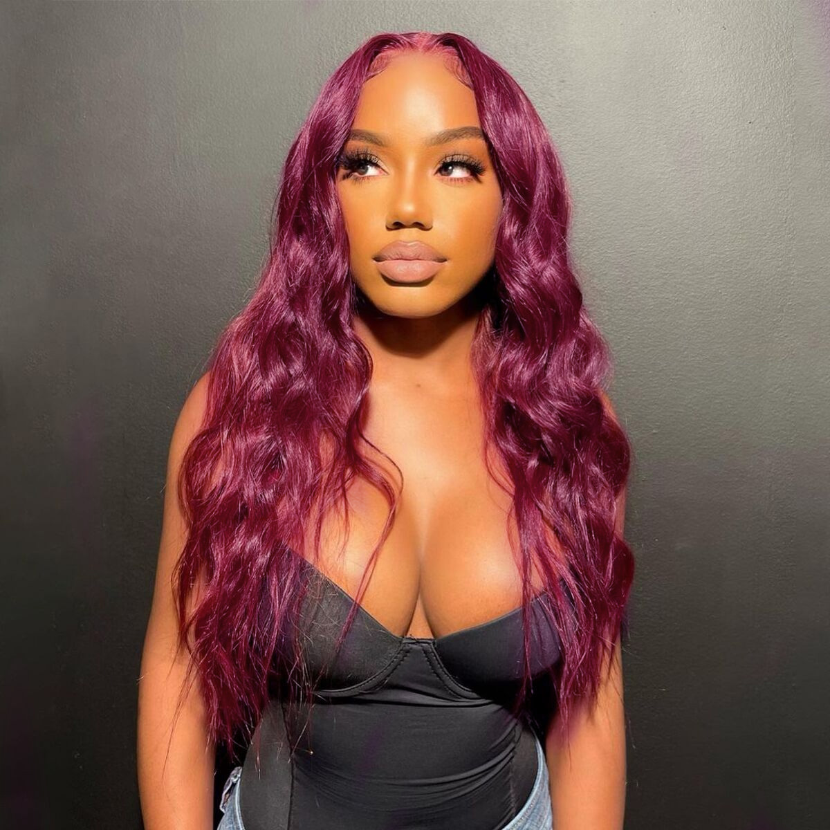 99J Burgundy Body Wave Wig 13×4 Undetectable Glueless Lace Front Human Hair Wig
