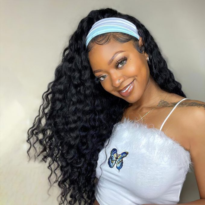 Loose Deep Wave Headband Wig