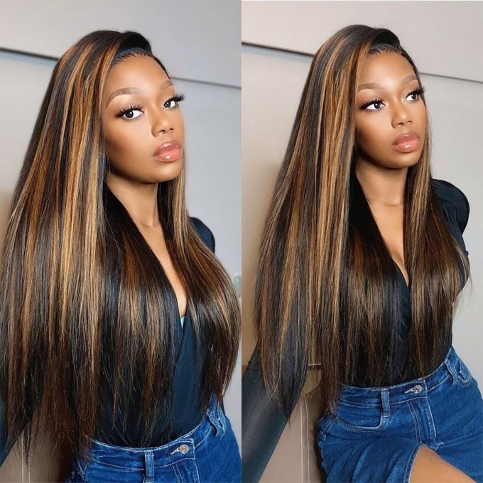 1B/30 Highlight Straight Wig