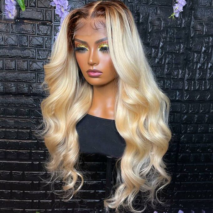 Blonde Wig With Dark Roots