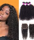 Curly Hair Bundles With Closure