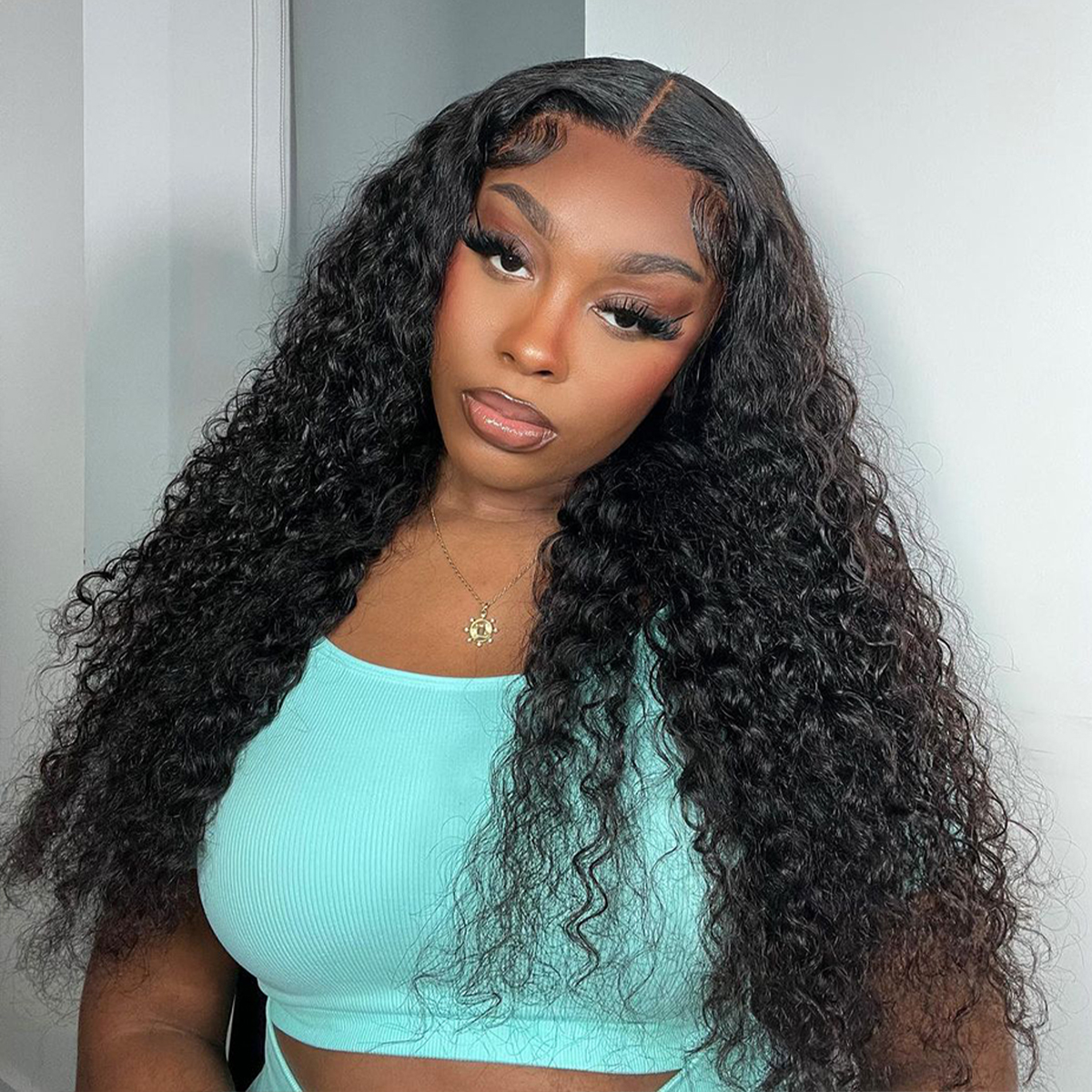 Glueless Curly HD Lace Front Human Hair Wigs For Black Women Pre Bleached Knots Full Frontal Lace Wig