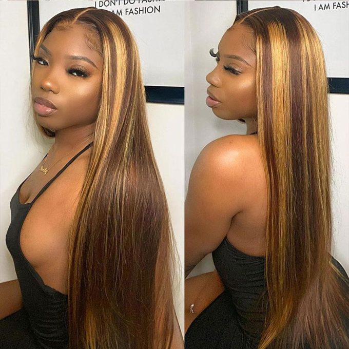 4/27 Highlight Straight Wig