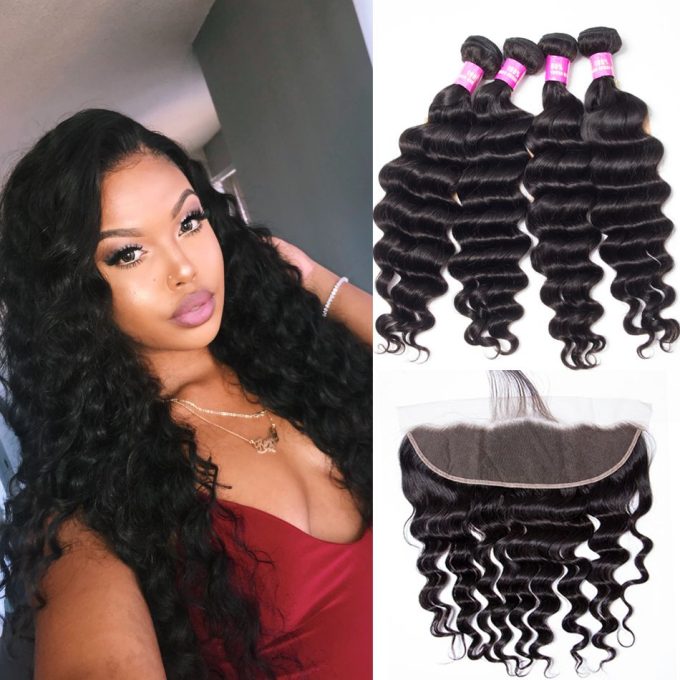 Loose Deep Weave 4 Bundles With Frontal