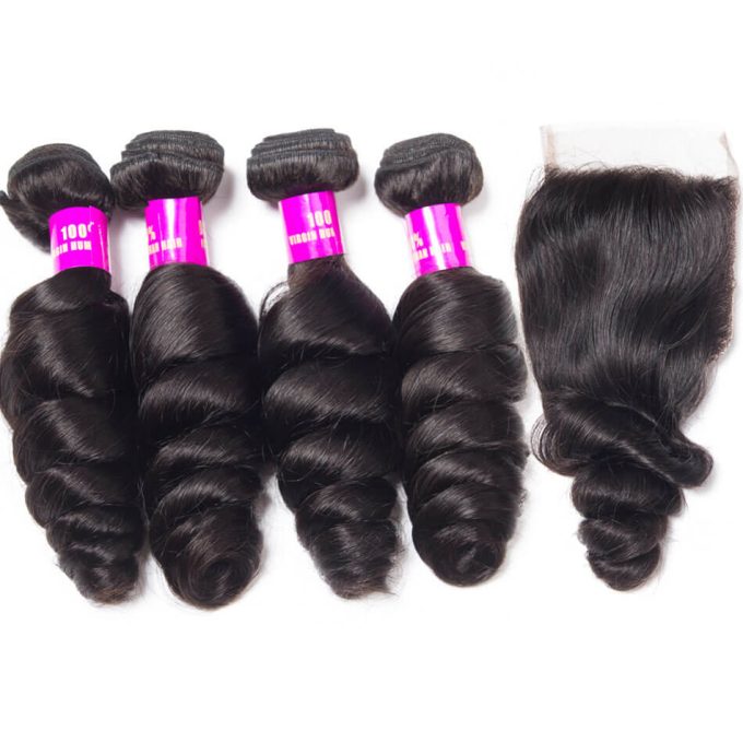 4 Bundles Loose Wave With Closure