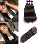 Straight 4x4 HD Closure With Bundles