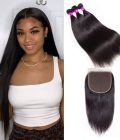 straight hair with closure