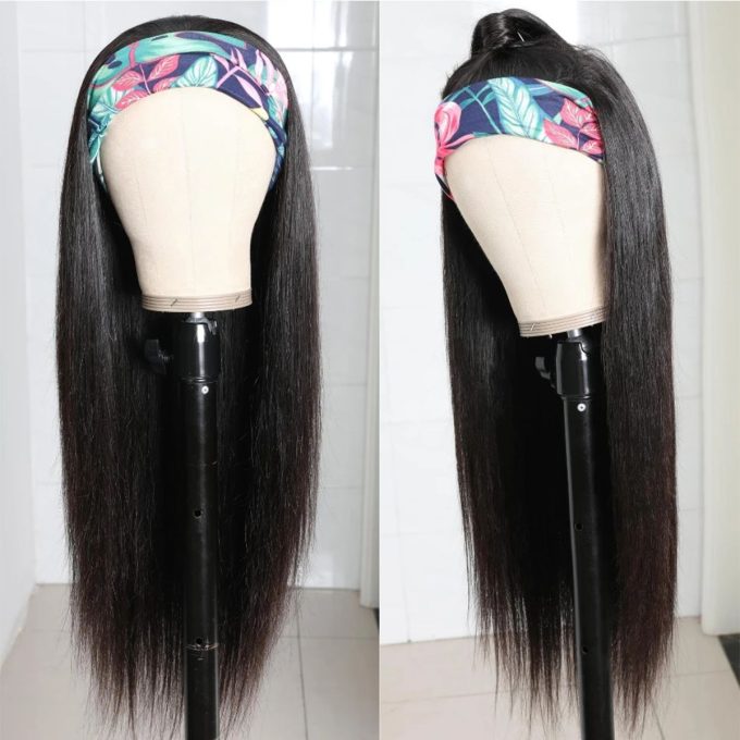 straight headband wig
