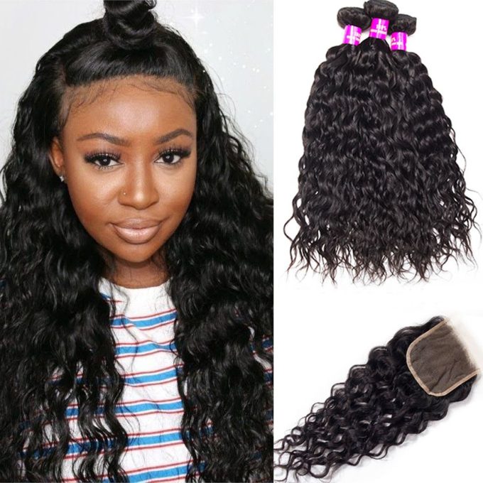 Water Wave With 5×5 HD Lace Closure
