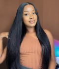 Glueless straight lace wig