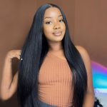 Glueless straight lace wig