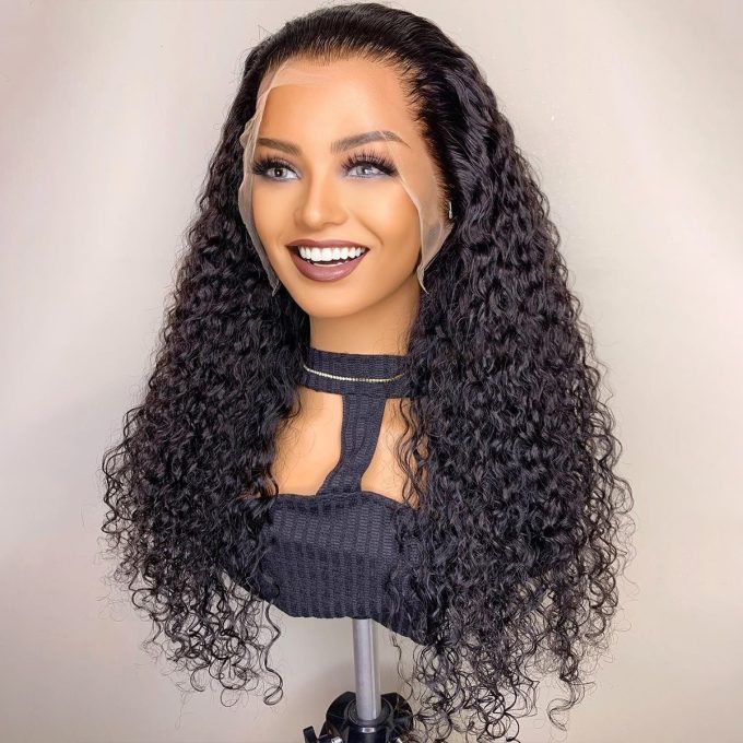 Curly Human Hair Wigs 13X4 13×6 Perfect HD Lace Full Frontal Wig