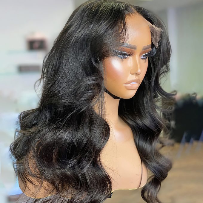 Glueless body wave wig
