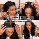 Glueless body wave wig