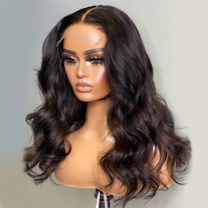 Glueless body wave wig