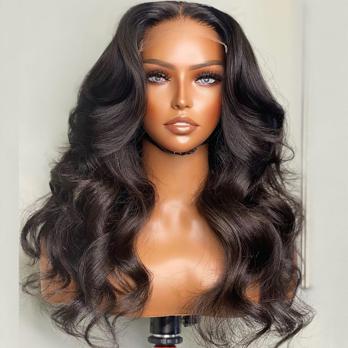 Glueless body wave wig