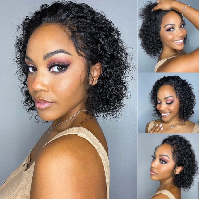 Glueless Water Curly Wig