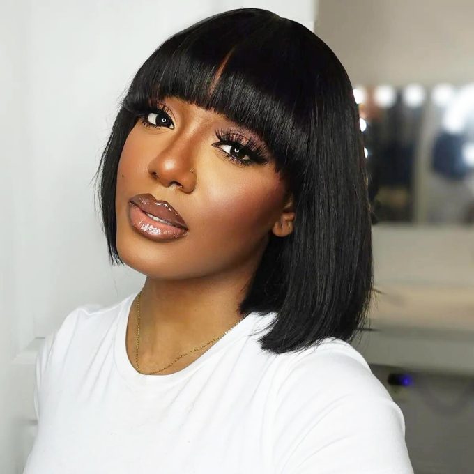wig with bangs