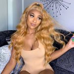 #27 Honey Blonde Body Wave Lace Front Wig