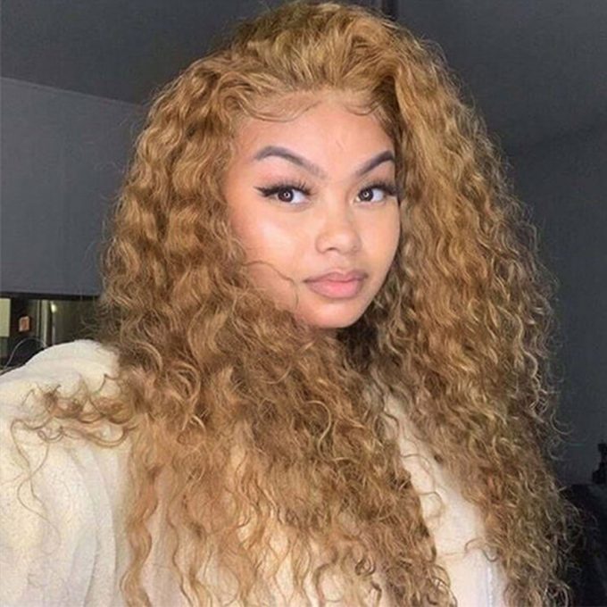 Honey Blonde Water Wave Wig