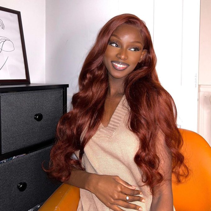 Reddish Brown #33 Body Wave Human Hair Wig