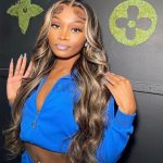 Balayage honey blonde highlight wig