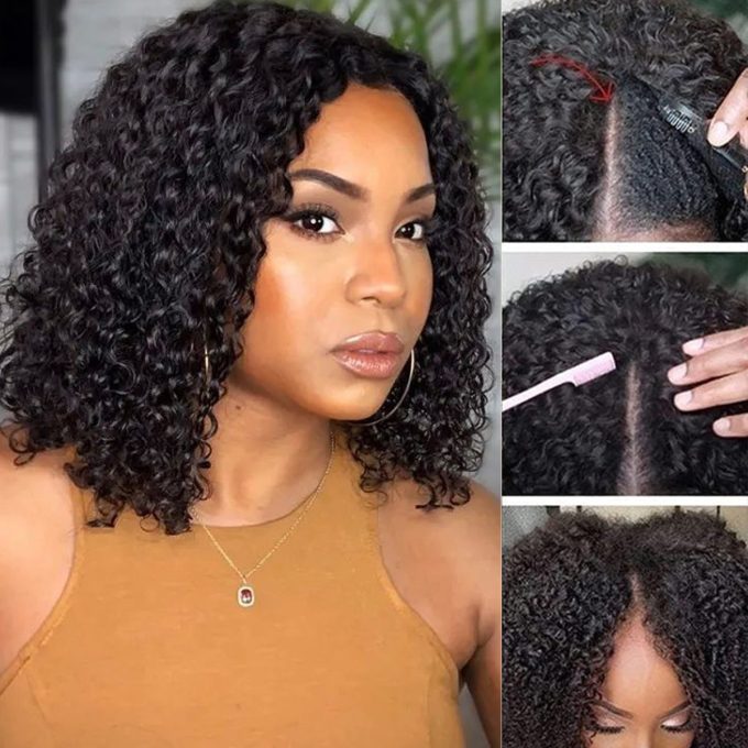 Curly-V-part-bob-wig