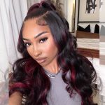Burgundy Highlight Body Wave Wig