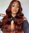 Reddish Brown #33 Body Wave Human Hair Wig