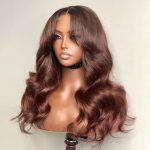 Reddish Brown #33 Body Wave Human Hair Wig
