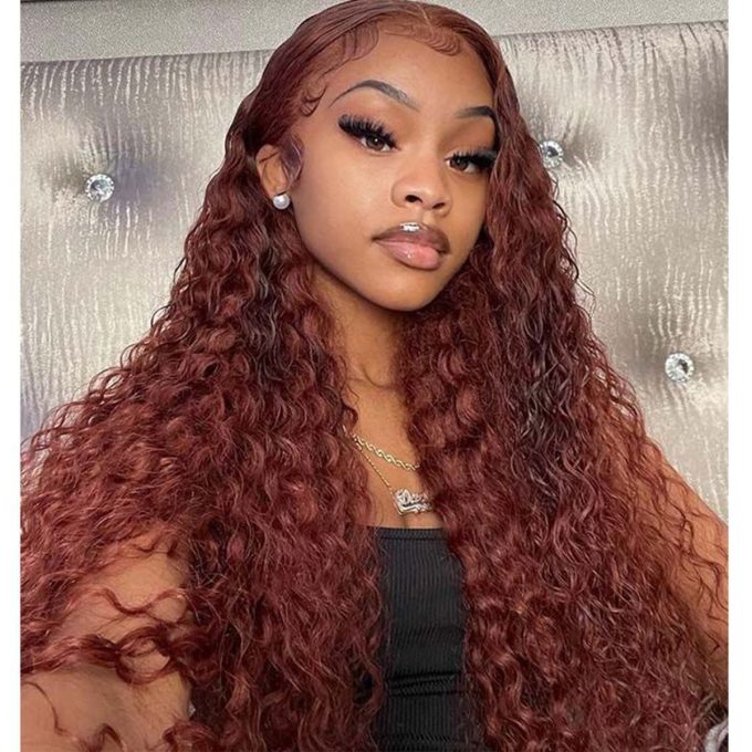 Reddish Brown #33 Deep Wave Wig