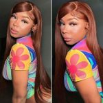 Reddish Brown #33 Straight Lace Wig