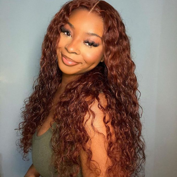 Reddish Brown #33 Water Wave Wig