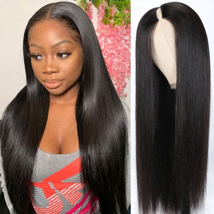 Straight-v-part-wig