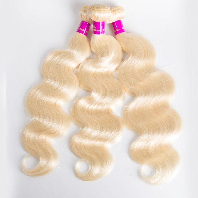 613 Blonde Body Wave Bundles With Closure