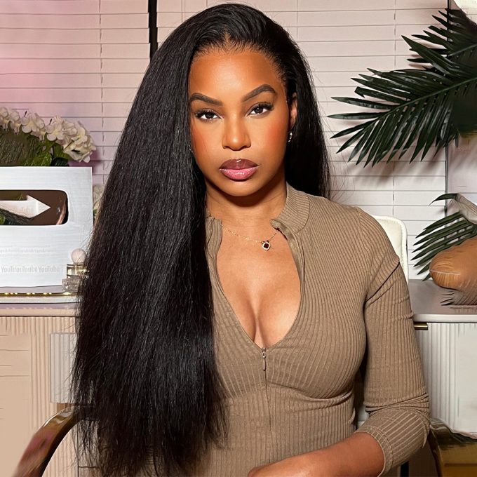 Kinky straight wig