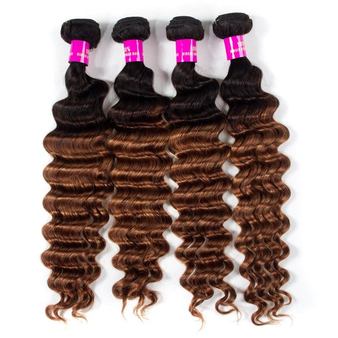 T1B/30 Loose deep wave Bundles With lace Closure