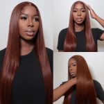 Reddish Brown #33 Straight Lace Wig