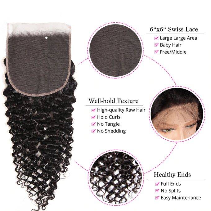 Curly 5x5 Lace Closure