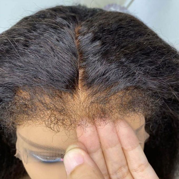 Kinky Straight 4C Edges Wig