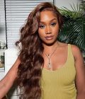 body wave brown wig