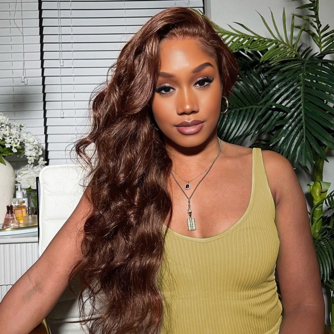 body wave brown wig